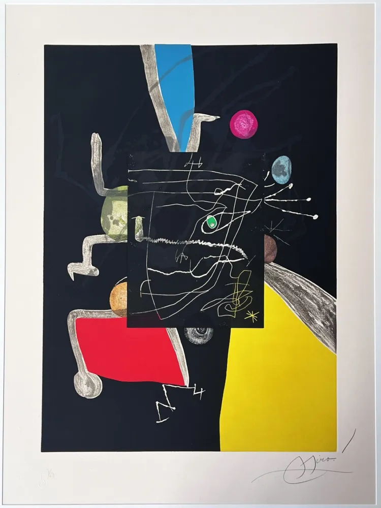 Офорт И Аквитанта Miró - Llibre dels sis sentits (Books of th six senses) 