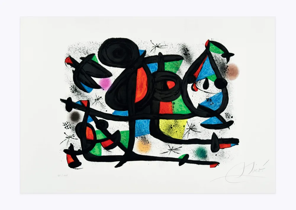 Литография Miró - Luge des amants I (La)