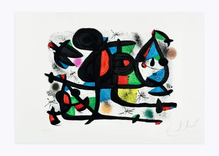 Литография Miró - Luge des amants I (La)