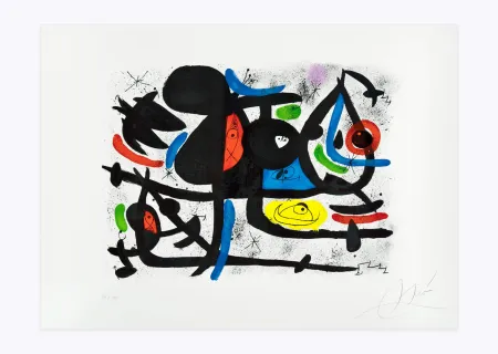Литография Miró - Luge des amants II (La)