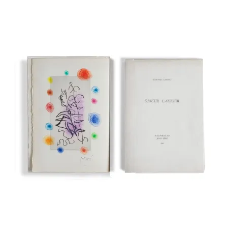 Иллюстрированная Книга Miró - Maryse Lafont. OBSCUR LAURIER. 1 eau-forte signée de Joan Miró (GLM 1962)