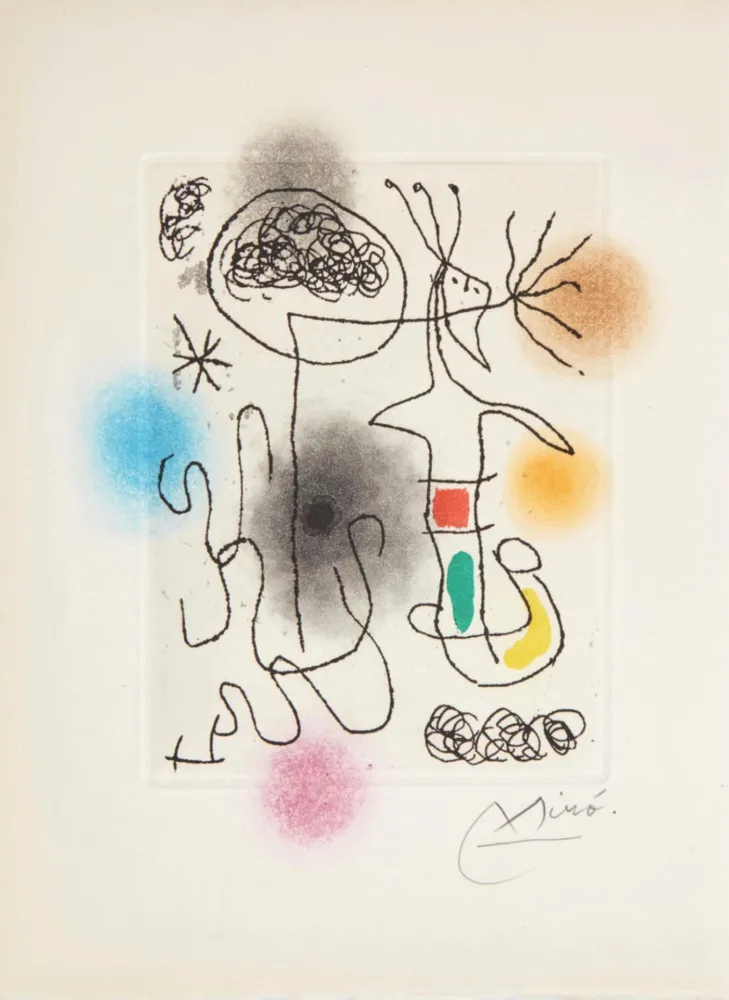 Акватинта Miró - Midi Le Trèfle Blanc