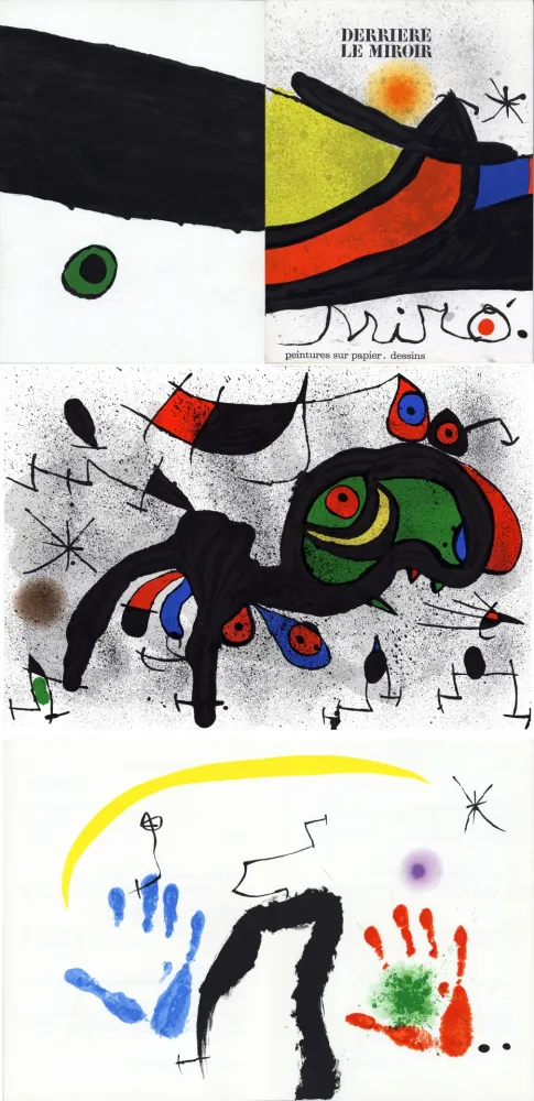 Иллюстрированная Книга Miró - MIRO. PEINTURES SUR PAPIER, DESSINS. DERRIÈRE LE MIROIR N°193-194. Novembre 1971.