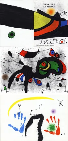 Иллюстрированная Книга Miró - MIRO. PEINTURES SUR PAPIER, DESSINS. DERRIÈRE LE MIROIR N°193-194. Novembre 1971.