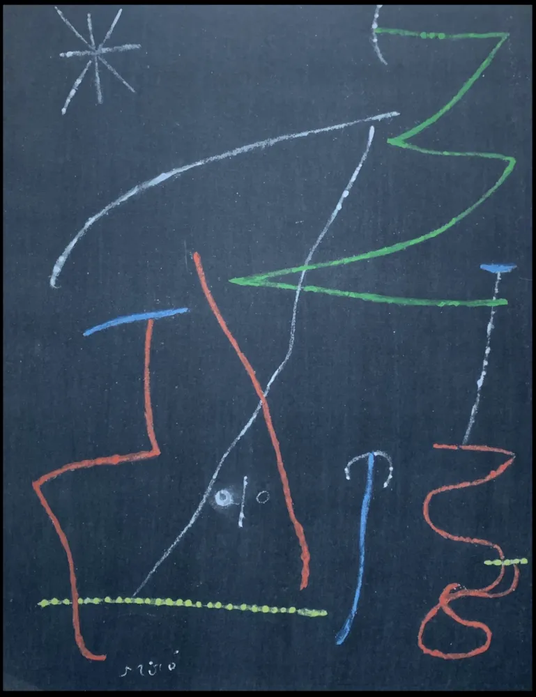 Трафарет Miró - Oiseau dans la nuit 