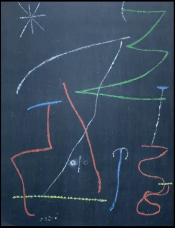 Трафарет Miró - Oiseau dans la nuit 