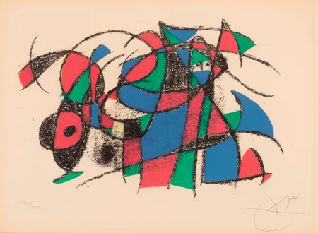 Многоэкземплярное Произведение Miró - One plate, from Joan Miró Lithographe II