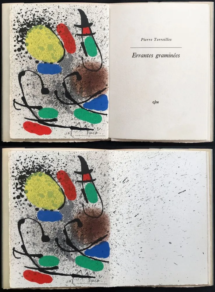 Литография Miró - P. Torreilles : ERRANTES GRAMINÉES. Lithographie originale signée (1971)