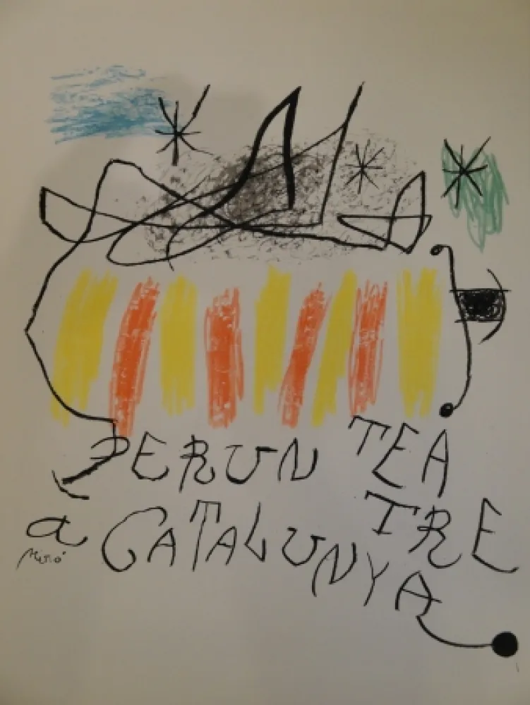 Литография Miró - Per un teatre a Catalunya