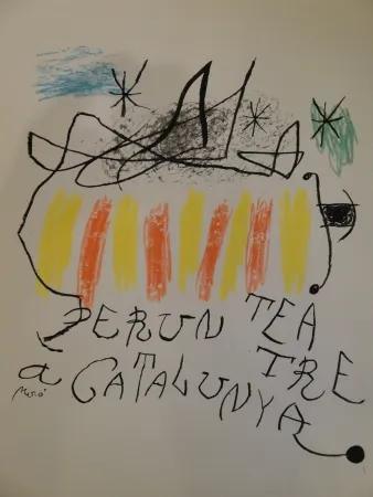 Литография Miró - Per un teatre a Catalunya