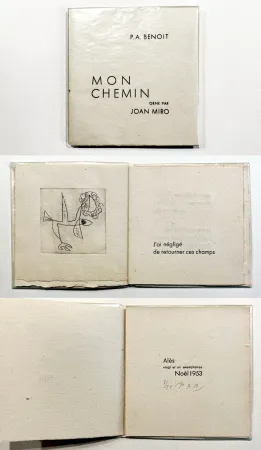 Иллюстрированная Книга Miró - Pierre-André Benoit. MON CHEMIN. Une gravure de Joan Miró (1953)