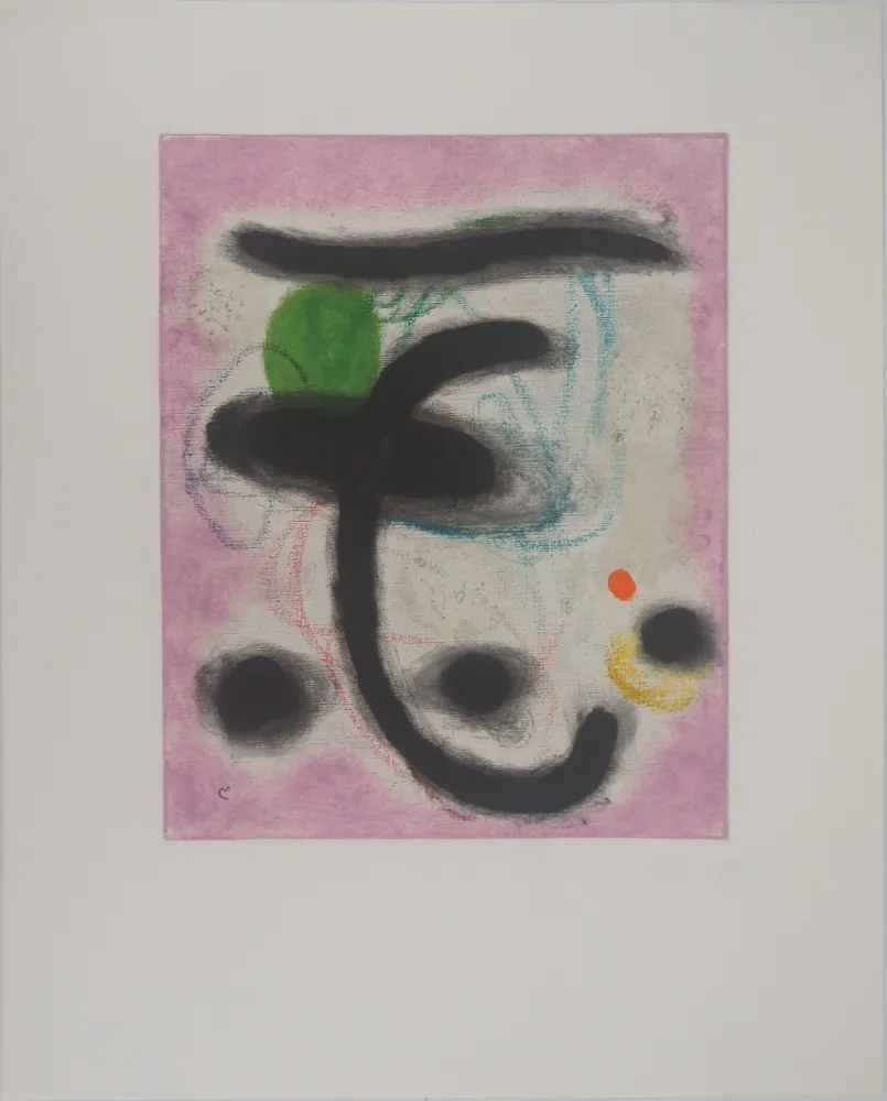 Литография Miró - Portrait de Femme