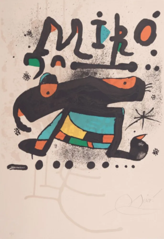 Литография Miró - Poster for the exhibition '100 sculptures'