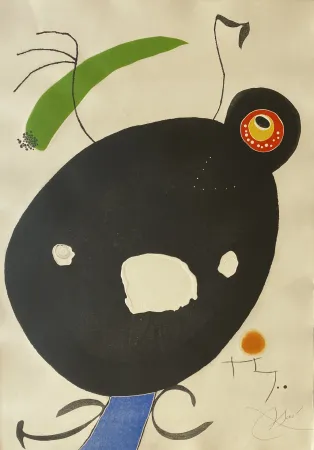 Офорт И Аквитанта Miró - Quatre Colors Aparien El Mon IV (Four Colors will Beat the World IV)