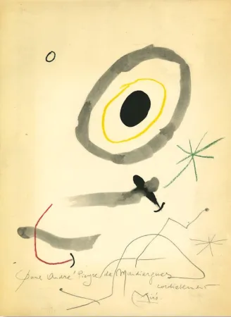 Трафарет Miró - Quelques Fleurs pour des Amis: Pour André Pieyre de Mandiargues