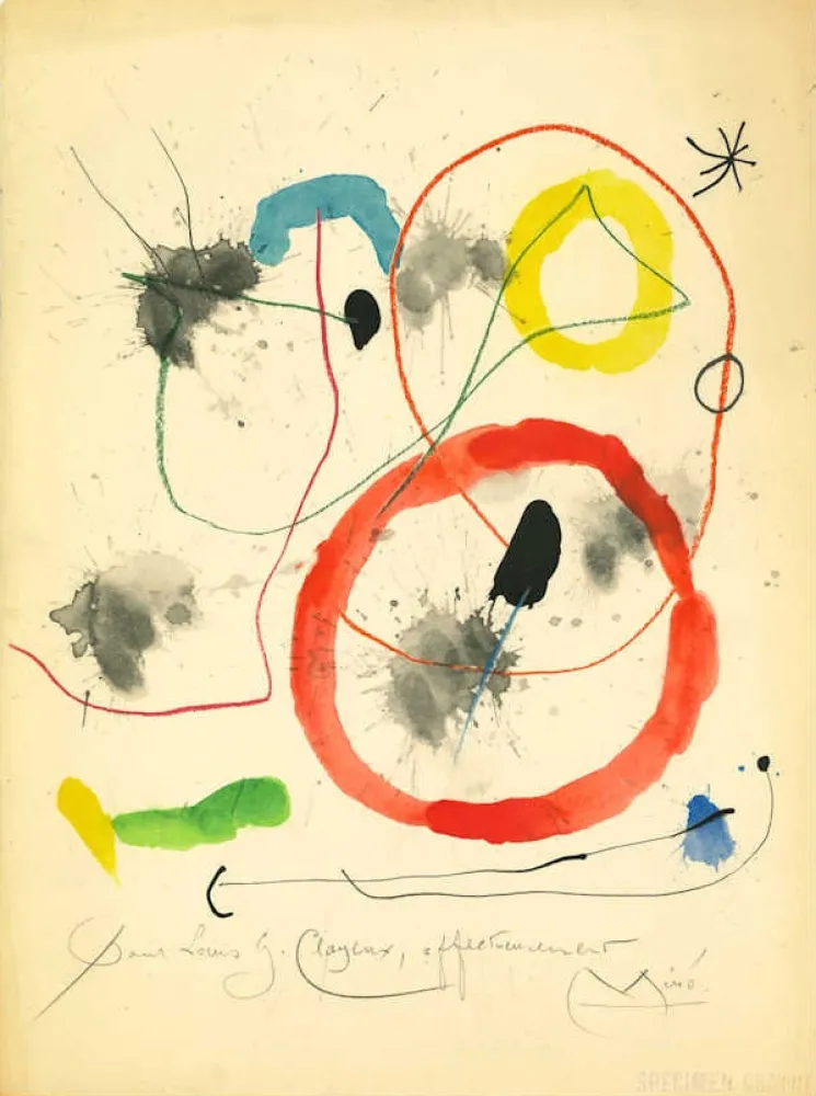 Трафарет Miró - Quelques Fleurs pour des Amis: Pour Louis Gabriel Clayeux