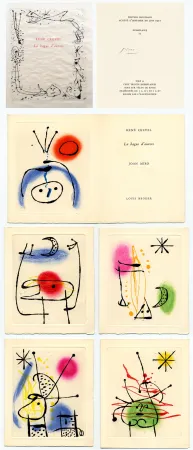 Иллюстрированная Книга Miró - René Crevel. LA BAGUE D'AURORE. 6 eaux-fortes originales de Miró (1957).