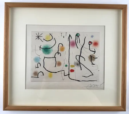 Офорт Miró - Rogelio Lacourière Pêcheur de cuivres 