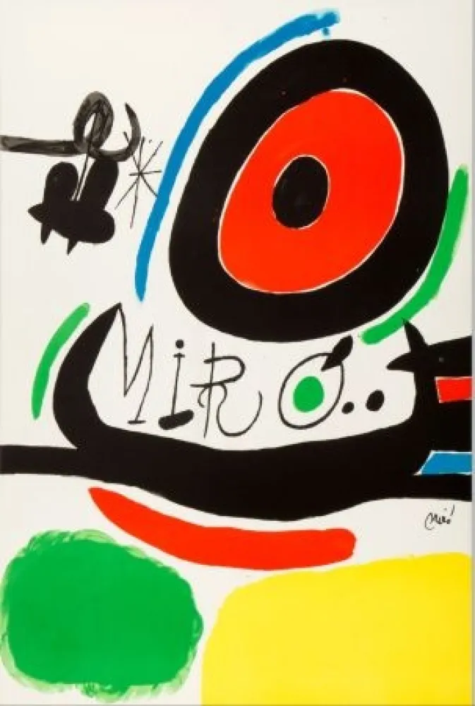 Литография Miró - Tres libres 