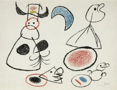 Литография Miró - UBU AUX BALÉARES. 19 lithographies originales signées (1971)