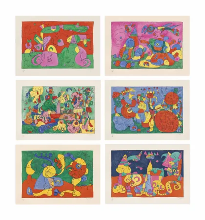 Литография Miró - UBU ROI : Suites en couleurs et en noir (26 lithographies à grandes marges) 1966