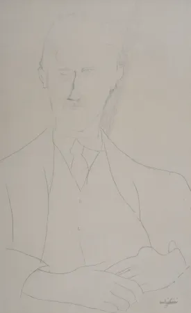 Литография Modigliani - Portrait de Roger Dutillieul