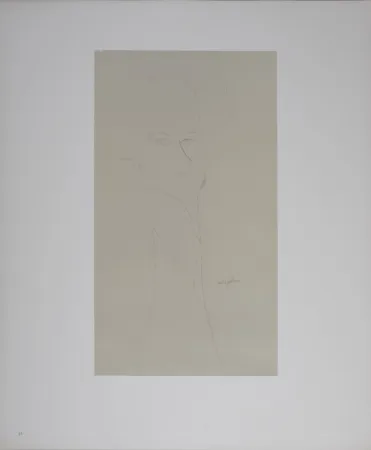 Литография Modigliani - Portrait of Man