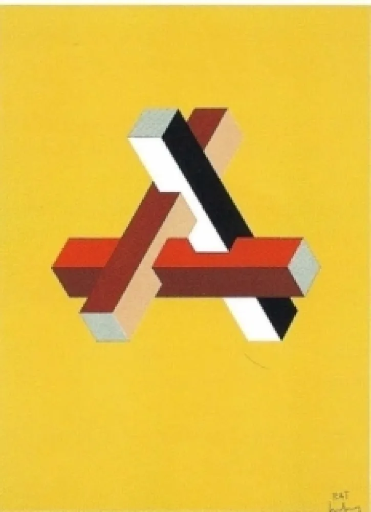 Литография Molins - Falsaciones del triangulo de Penrose 11