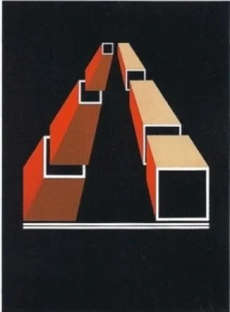 Литография Molins - Falsaciones del triangulo de Penrose 14