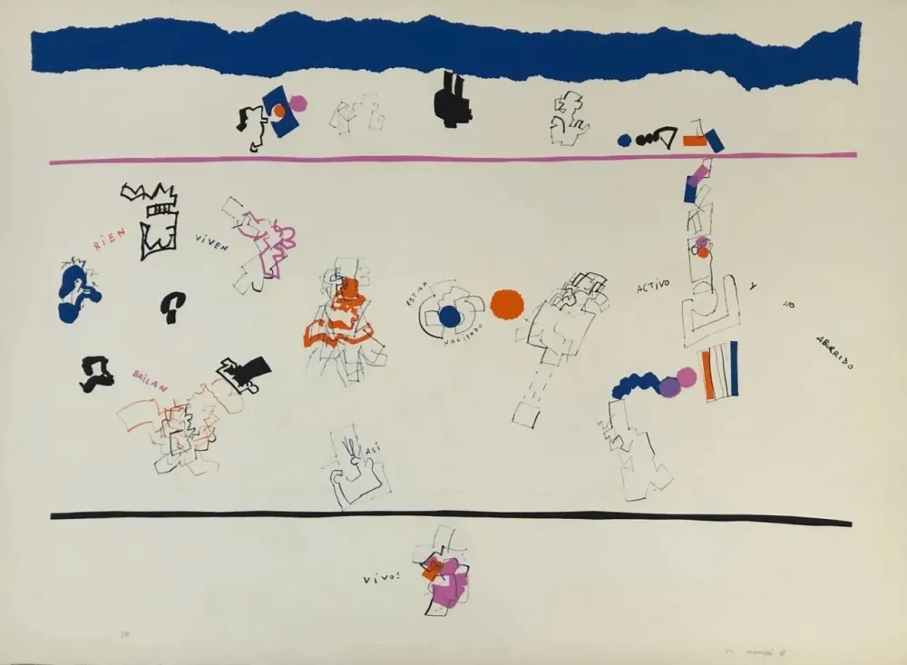 Офорт Mompó - Están naciendo