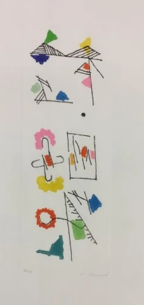 Офорт Mompó - Ventana abierta a un paisaje