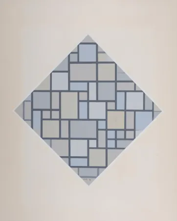 Сериграфия Mondrian - Composition avec plans de couleurs claires, 1919 (1957)