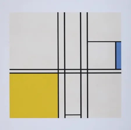 Сериграфия Mondrian - Composition in Blue and Yellow, 1967