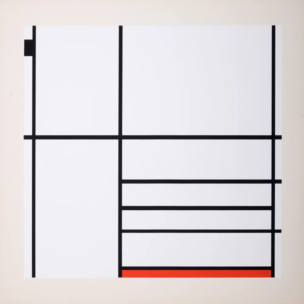 Сериграфия Mondrian - Composition in White, Black, and Red, 1936 (1967)
