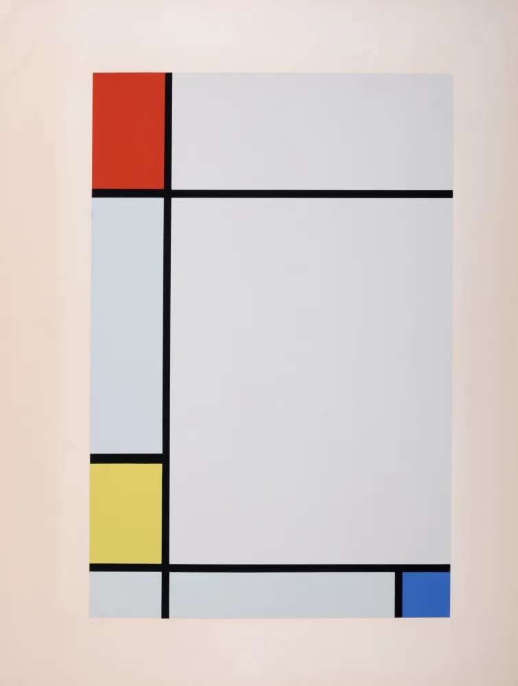 Сериграфия Mondrian - Composition Rouge Jaune Bleu, 1957