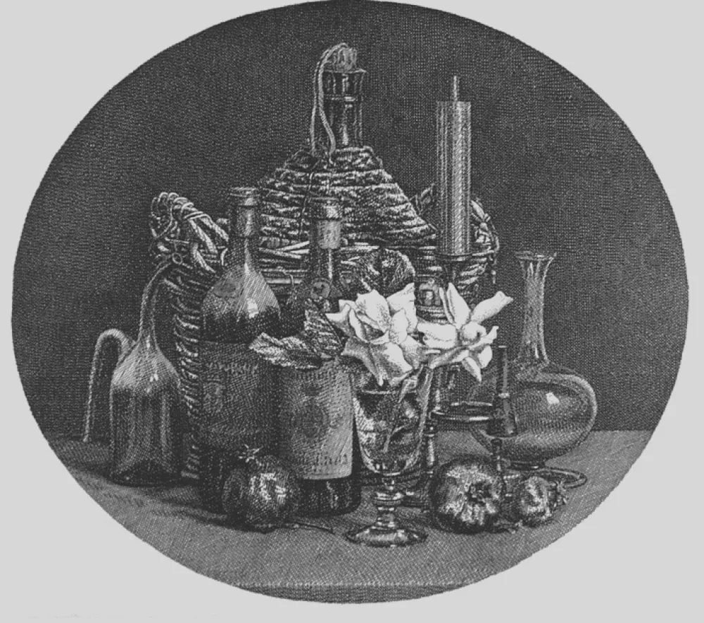 Офорт Mongatti - I fiori nel bicchiere