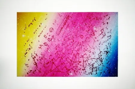 Сериграфия Monory - Fouillis mathématique