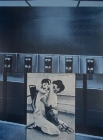 Сериграфия Monory - USA 76 - etreinte