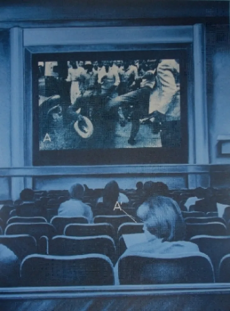 Сериграфия Monory - USA 76 - Movies