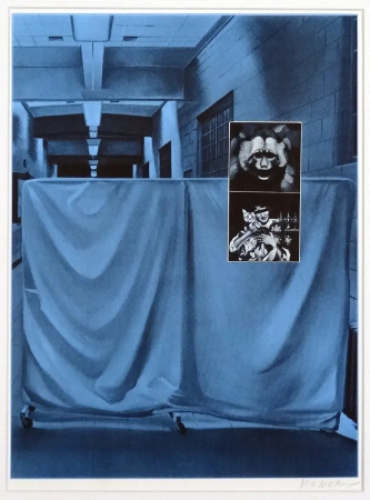 Сериграфия Monory - USA 76 - Singe