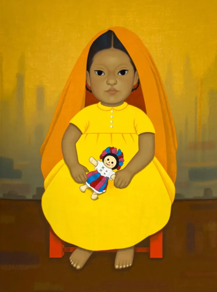 Сериграфия Montoya - Chica con muneca