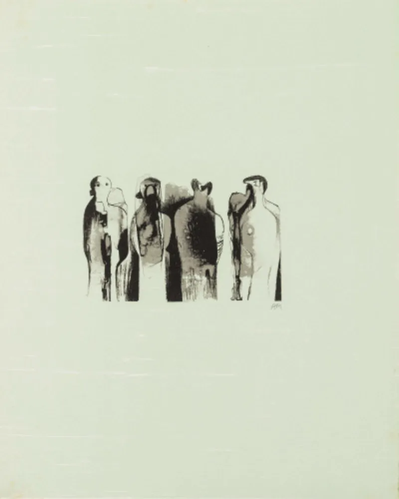 Литография Moore - La Poesie: Four Standing Figures (C. 323)