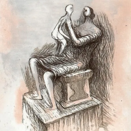 Офорт И Аквитанта Moore - Mothe & Child XX