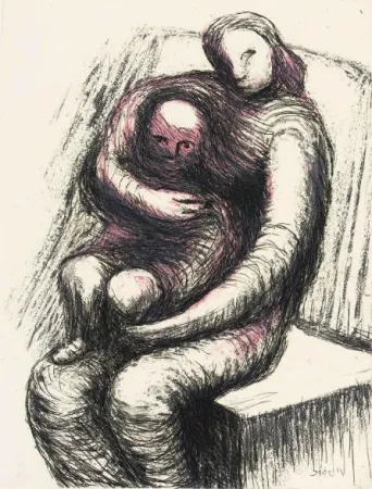 Офорт И Аквитанта Moore - Mother and Child XI