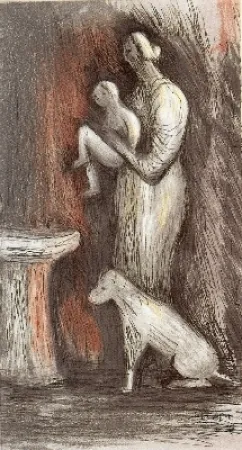 Офорт И Аквитанта Moore - Mother and Child XXIII