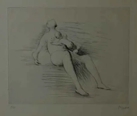 Офорт Moore - RECLING MOTHER AND CHILD II