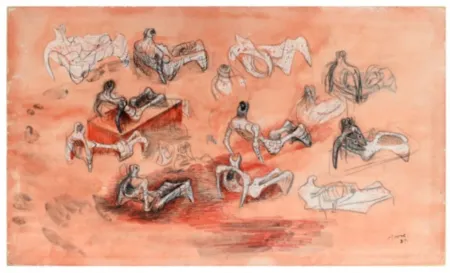 Многоэкземплярное Произведение Moore - Reclining Figures