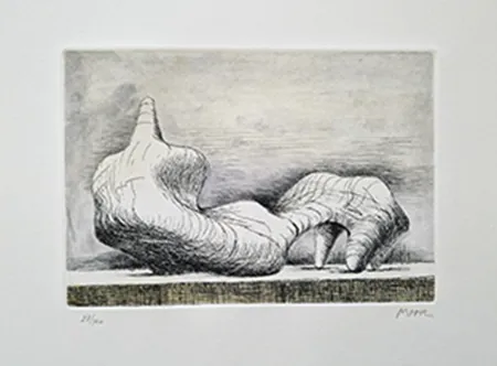 Офорт И Аквитанта Moore - Reclining figures point