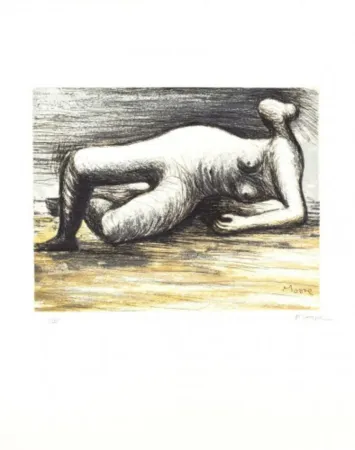 Офорт И Аквитанта Moore - Reclining nude (C. 670)
