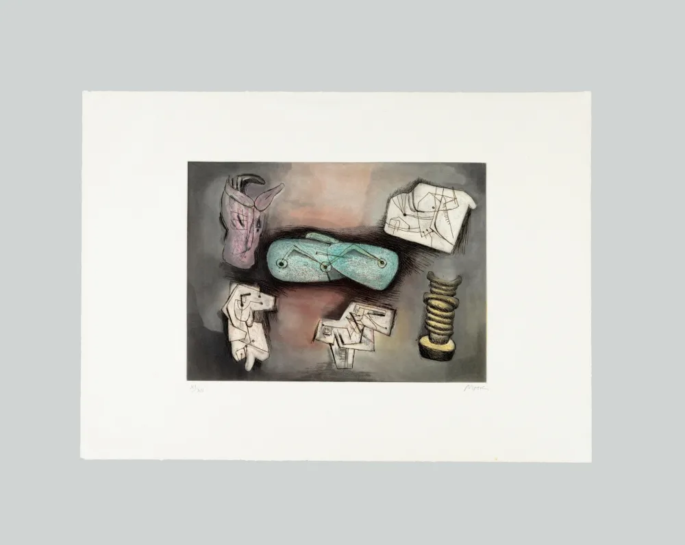 Гравюра Moore - Sculptural ideas (tav. 4)
